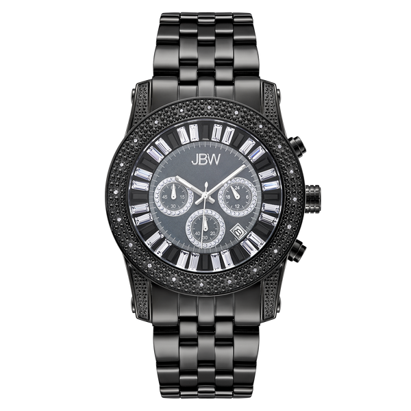 JBW Men's JB-6219-L ''Krypton'' 0.20 ctw Multifunction Black